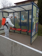 Dezynfekcja przystanków autobusowych