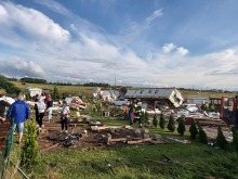 Trąba powietrzna nad Ustroniem Morskim