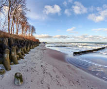 Sztuczne zasilanie plaży w Ustroniu Morskim