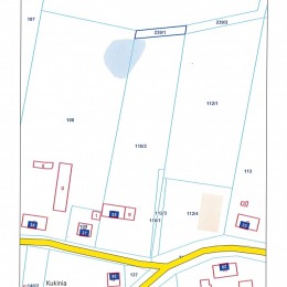 Informacja o wywieszeniu wykazu Nr 1/2023  działki położonej w m. Kukinia przeznaczonej do sprzedaży w drodze bezprzetargowej