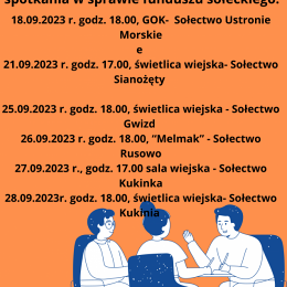 Przypominamy o zebraniach wiejskich w sprawie podziału środków z funduszu sołeckiego