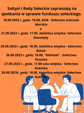 Przypominamy o zebraniach wiejskich w sprawie podziału środków z funduszu sołeckiego