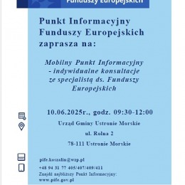 Mobilny Punkt Informacyjny - indywidualne konsultacje ze specjalistą ds. Funduszy Europejskich