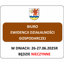 Nieczynne Biuro Ewidencji Działalności Gospodarczej