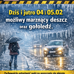 Uwaga możliwa gołoledź!